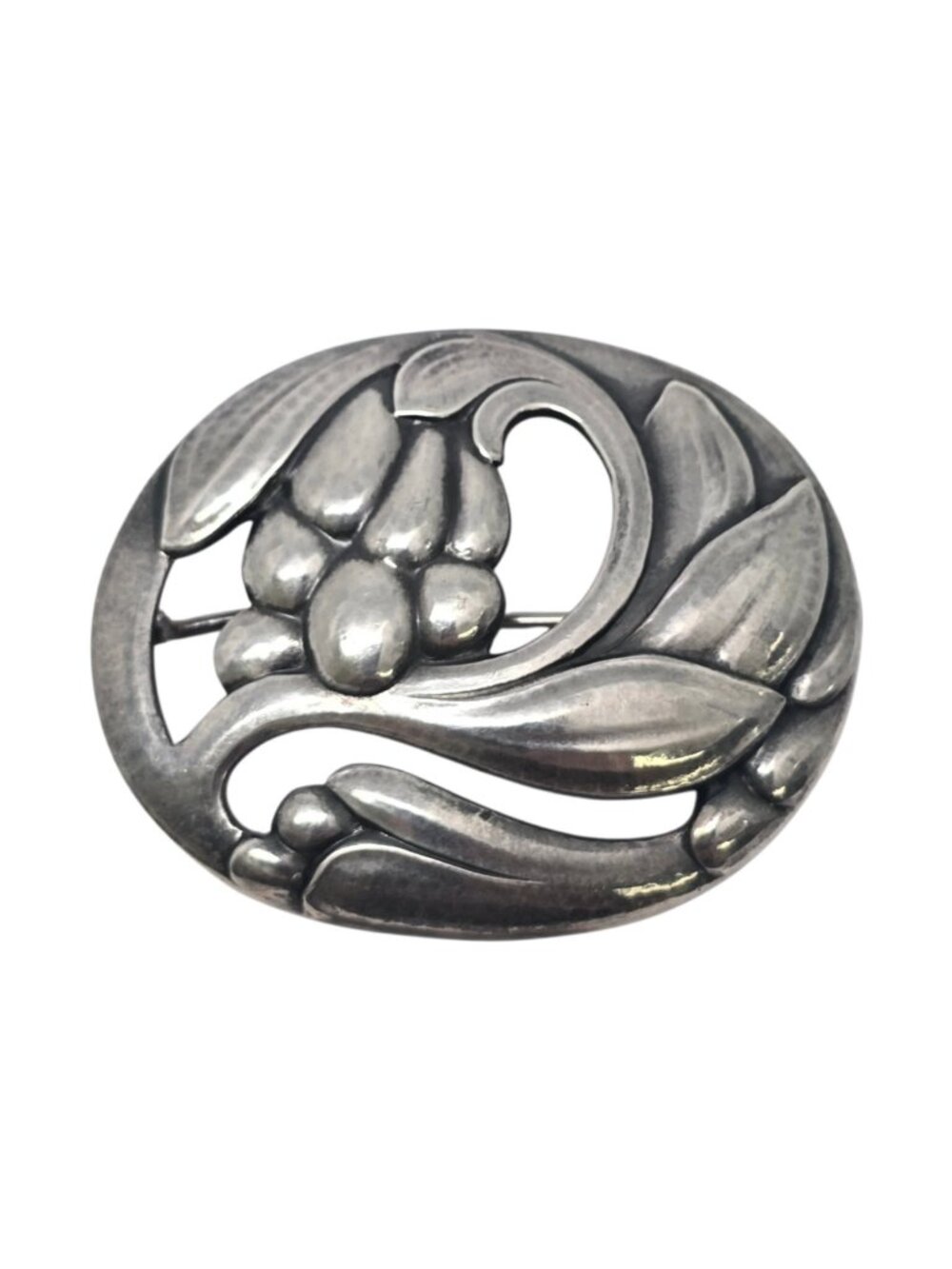 Georg Jensen Denmark Sterling Silver 65 Ginger Blossom Pin/Brooch #25614